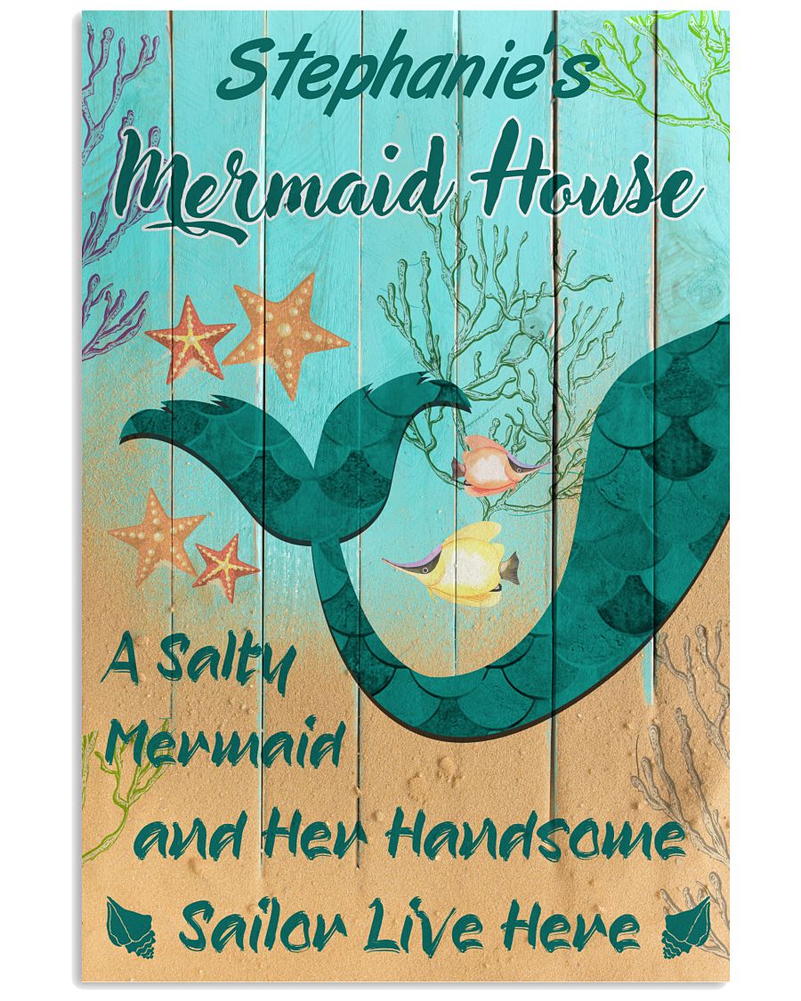 Personalized Mermaid House A Salty Mermaid-1740