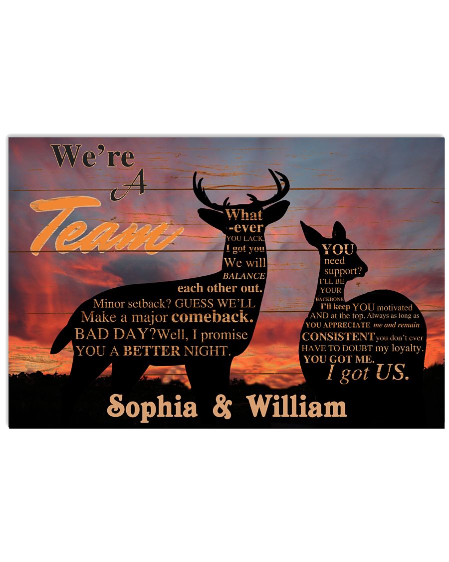 Personalized Deer Sunset We're A Team-4613