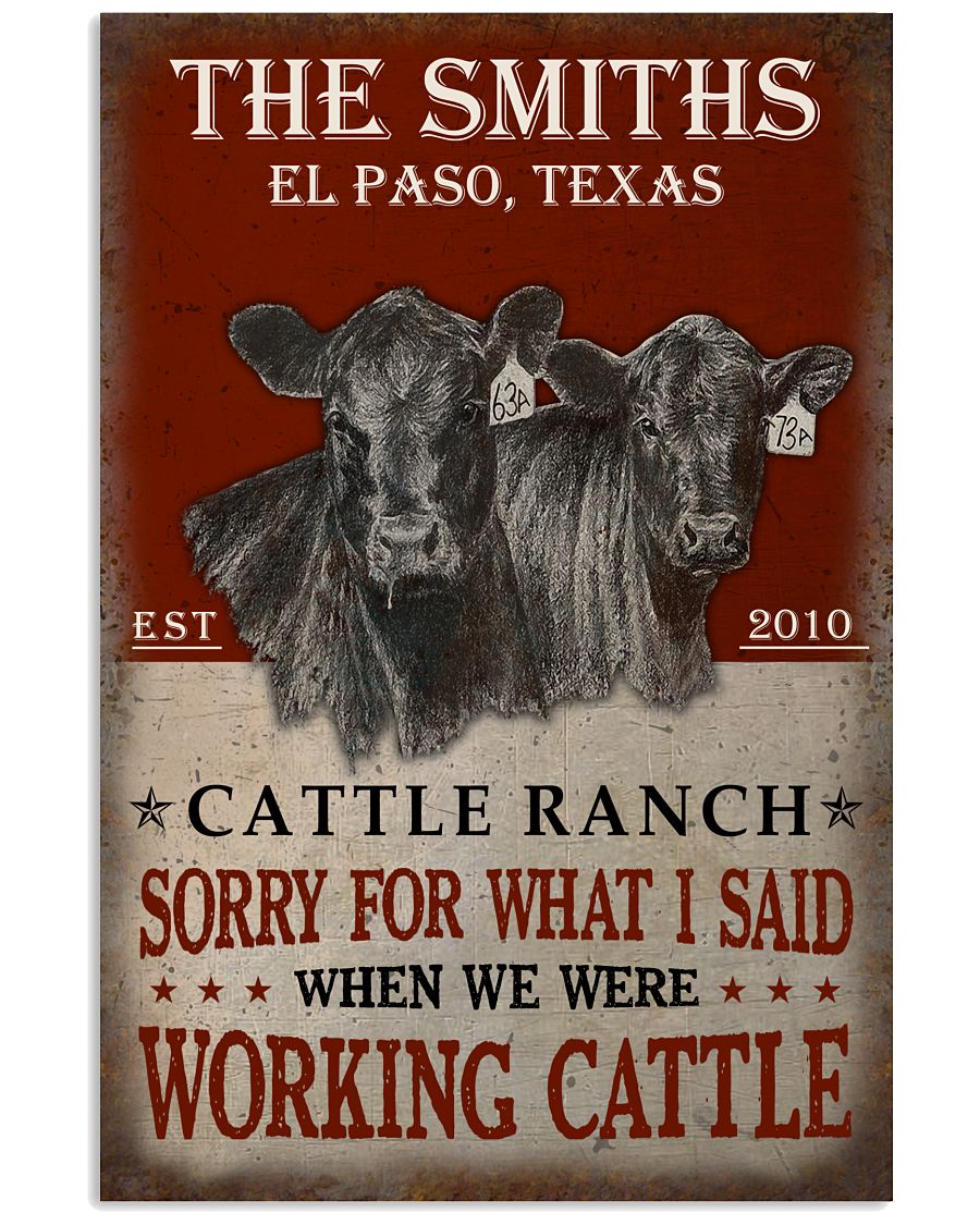 Personalized Cattle Ranch Sorry For What I Said-5403