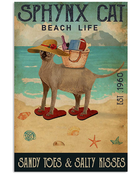 Beach Life Sandy Toes Sphynx cat-3171