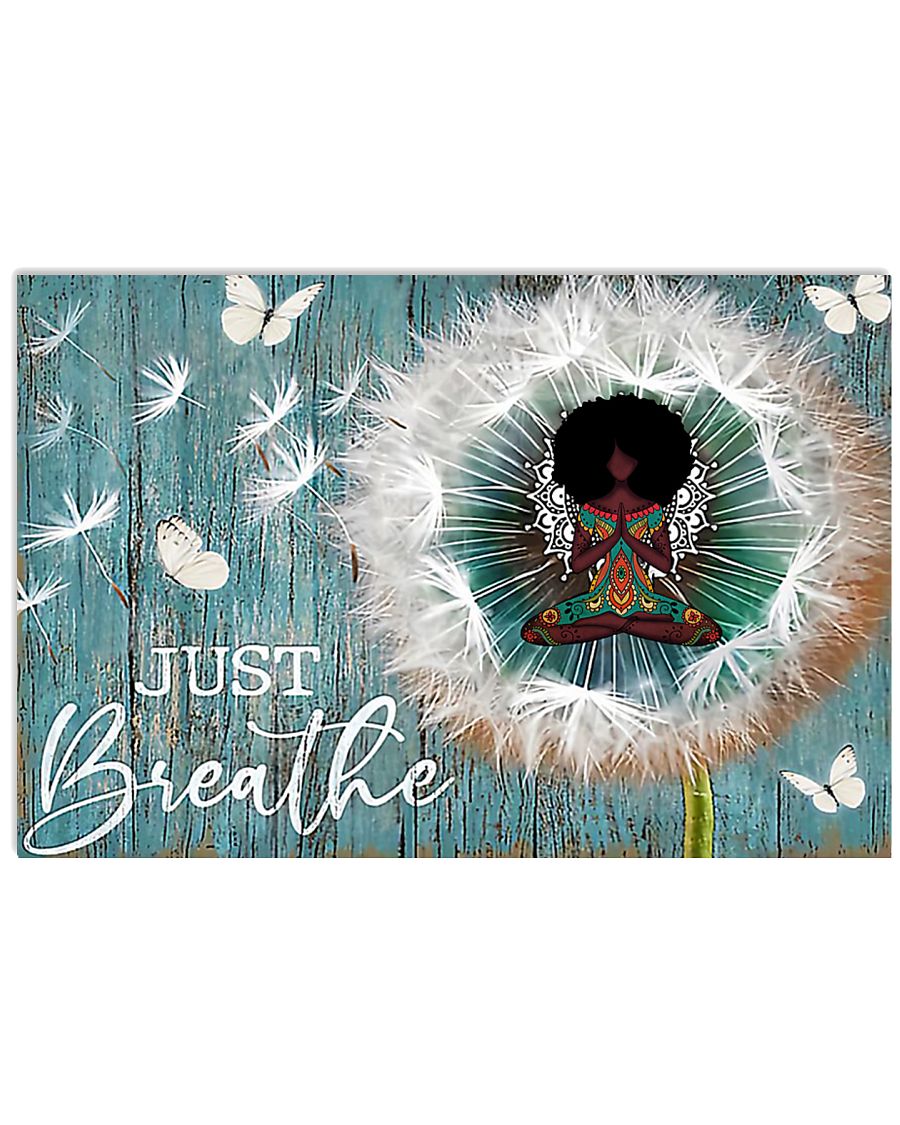 Black girl yoga Just breathe-5453