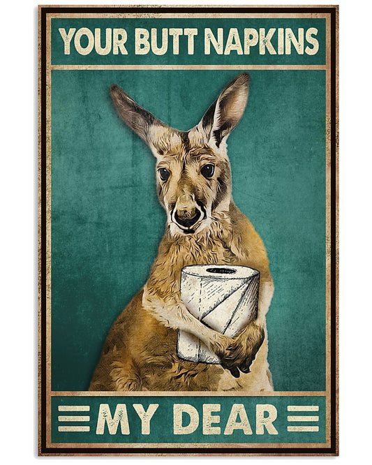 Funny Animal Bathroom Poster