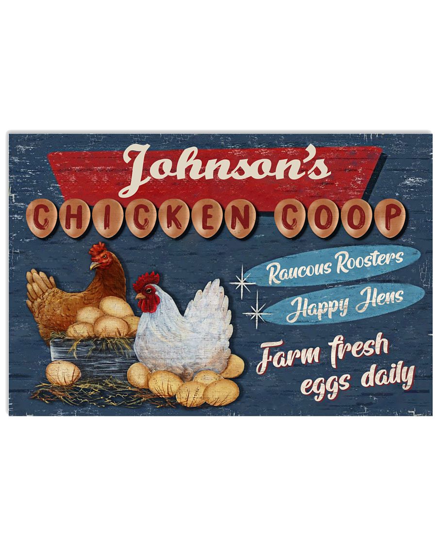 Personalized Chicken Coop Happy Hens-6425