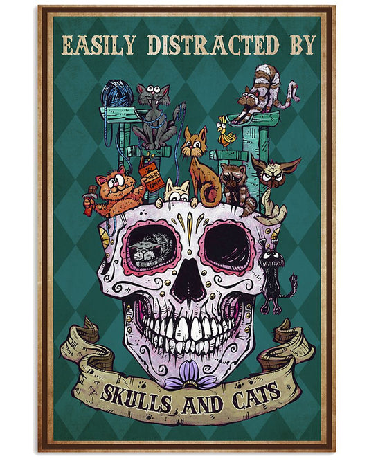 skulls cats easily distracted pt mttn pml-1323