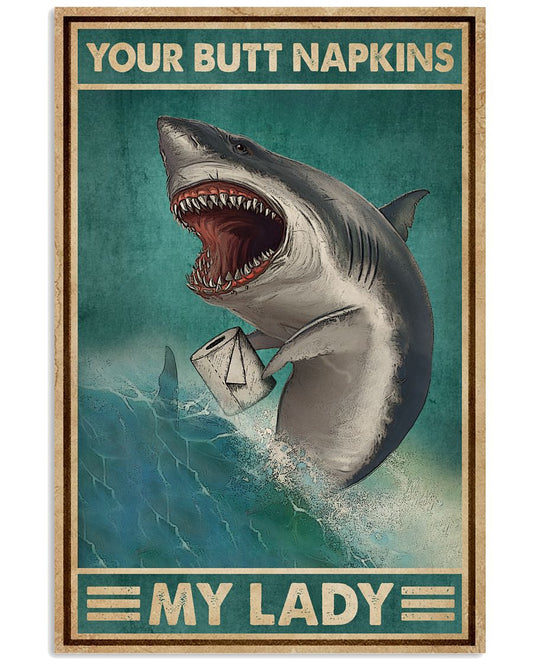 Shark Your Butt Napkins My Lady-3645