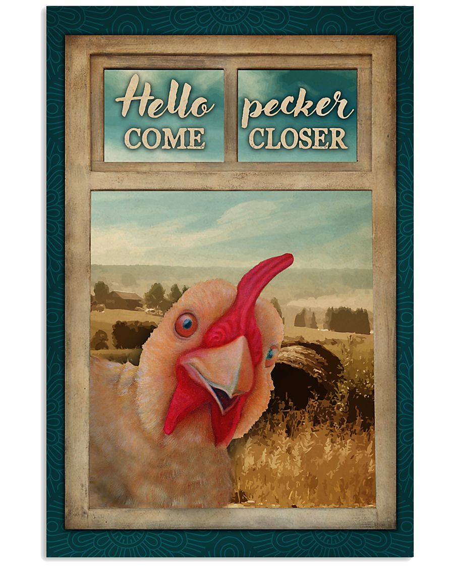 Chicken Window Hello Pecker Come Closer-1728