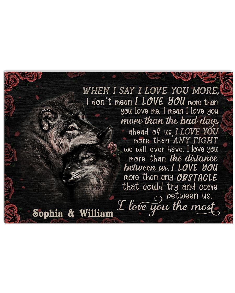 Personalized Wolf I Love You The Most-9107