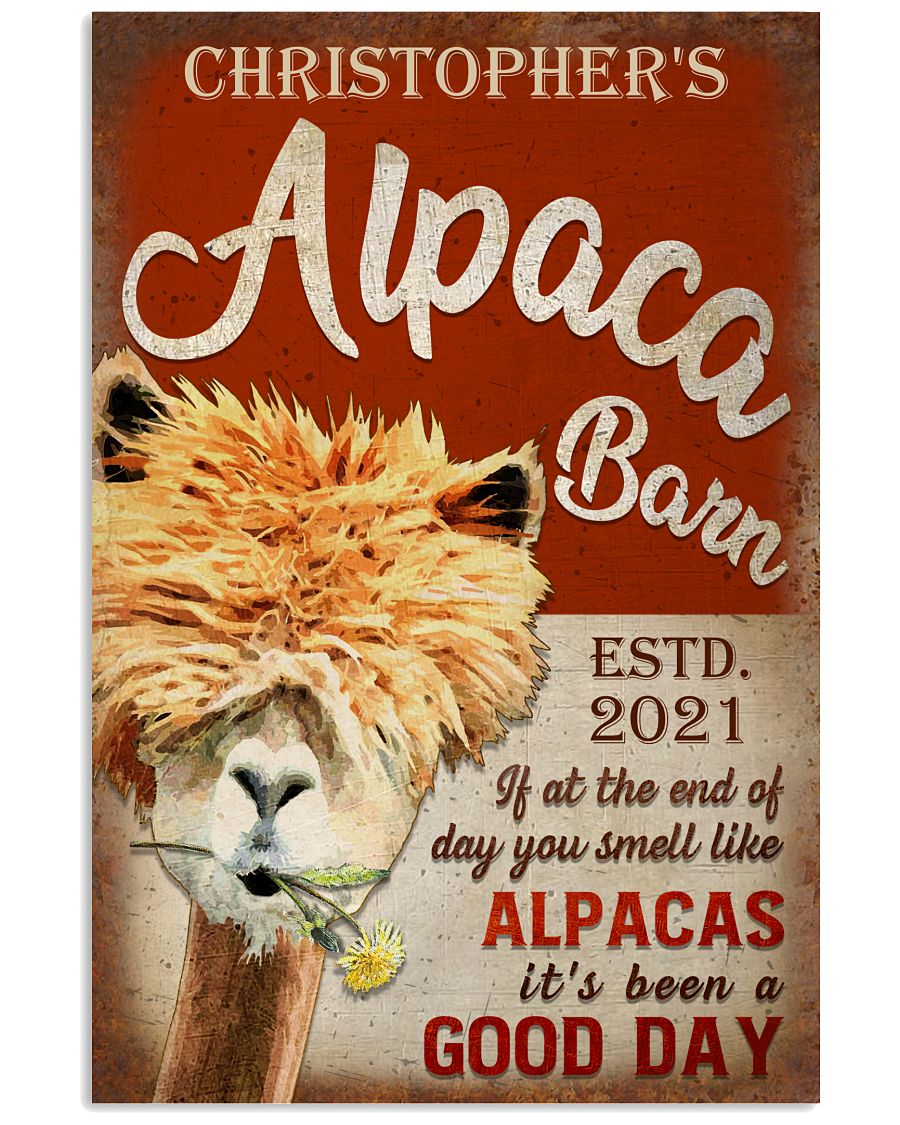 Personalized Alpaca Barn Good Day-7435