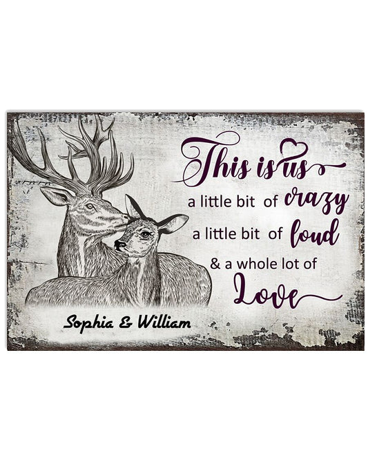 Personalized Deer Sketch A Little Bit-2424