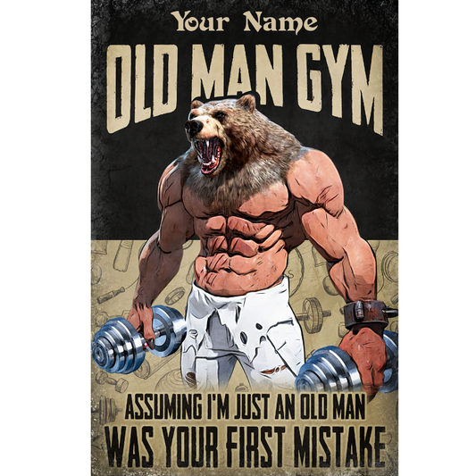 Personalized The Old Man Gym Poster