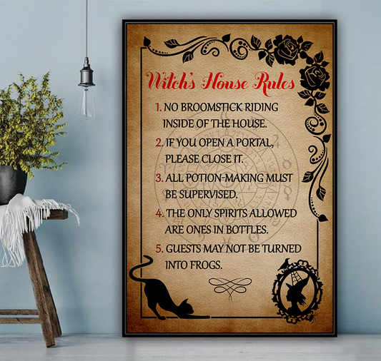 Witch's House Rules Poster