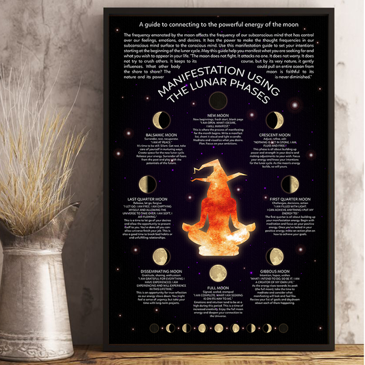 Manifestation Luna Phases Moon Witch Poster