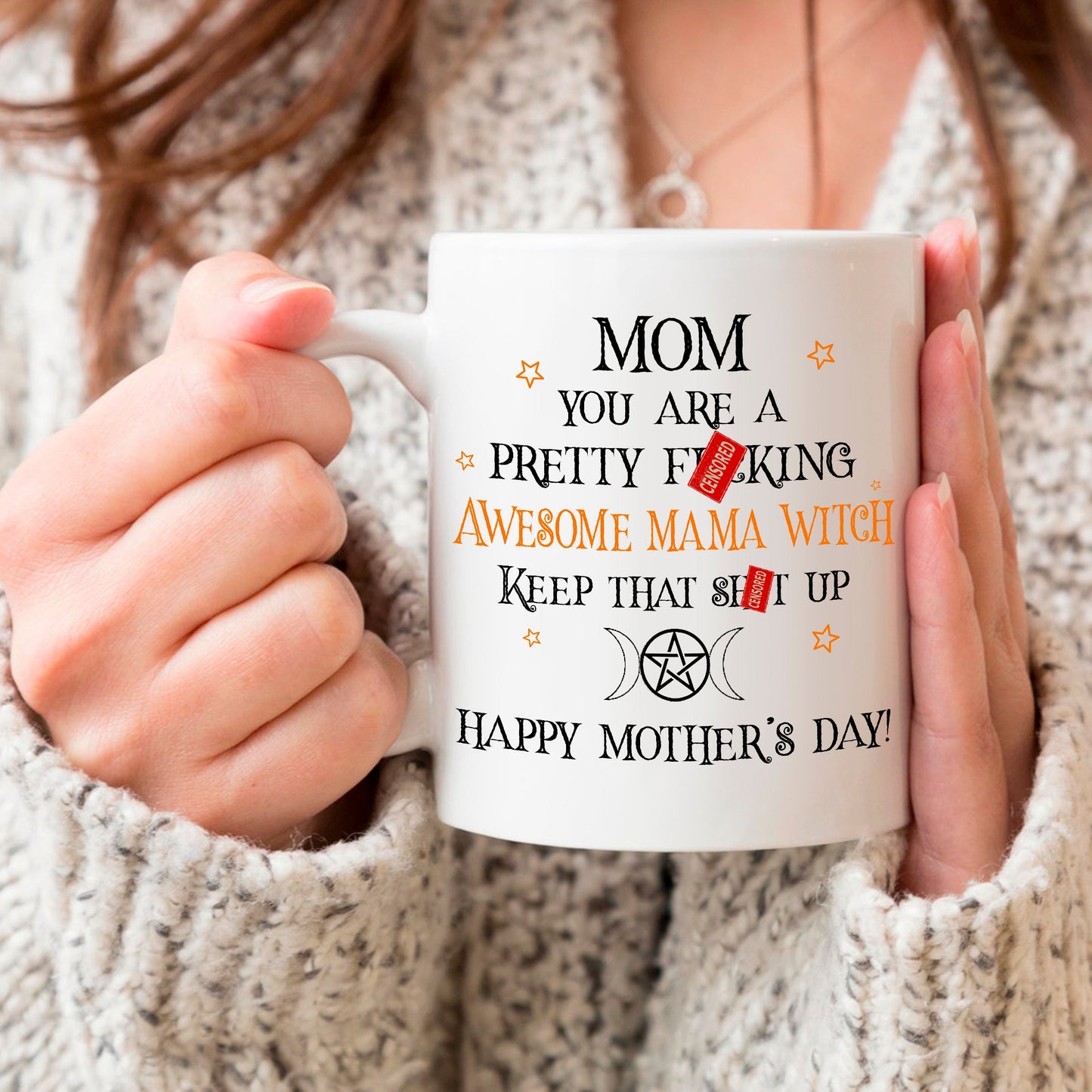 Awesome Mama Witch White Coffee Mug