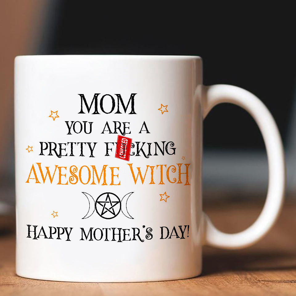 Awesome Mama Witch White Coffee Mug