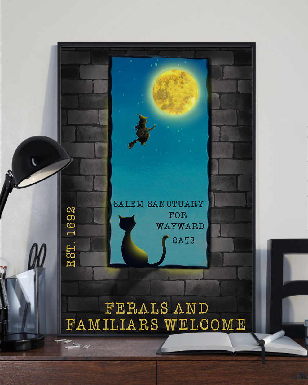 Wayward Cats Brick Poster