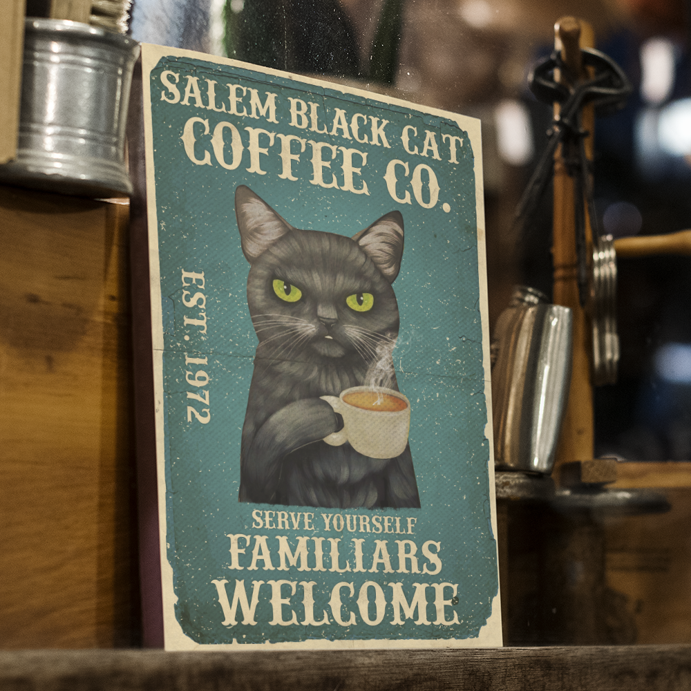 Salem Black Cat Coffee Co Vintage