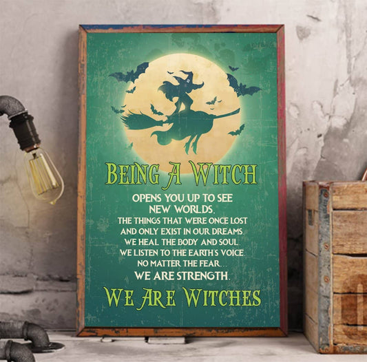 Being A Witch Opens You Up Wicca Green Poster Home Decoration