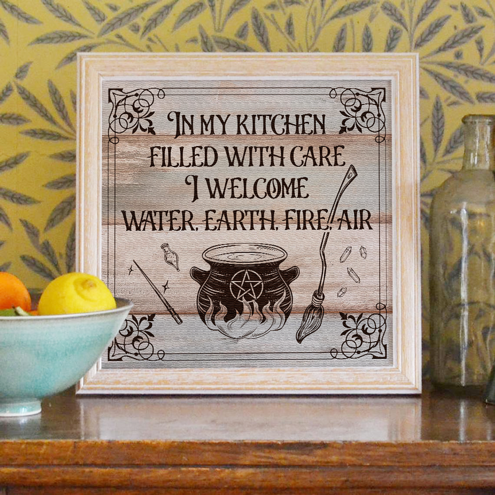 In My Kitchen Witch Poster- Magic Knowledge Wall Decor