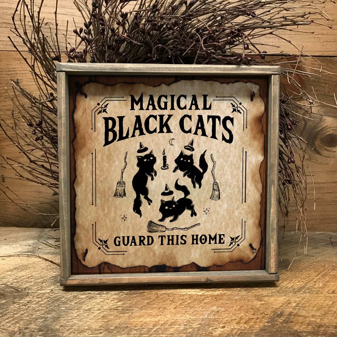 Magical Black Cats Poster