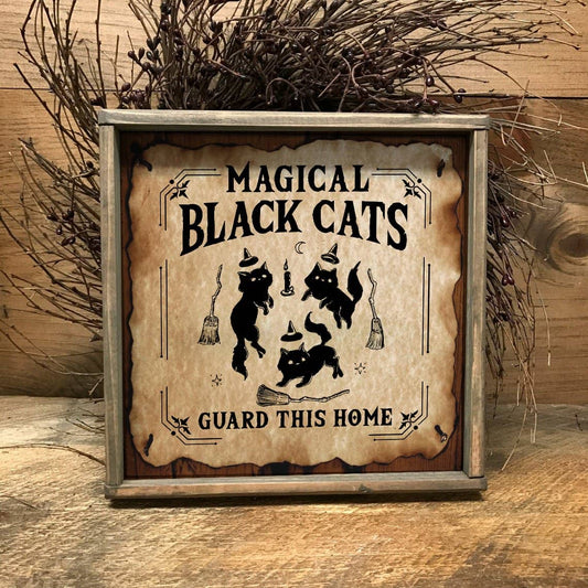 Magical Black Cats Poster