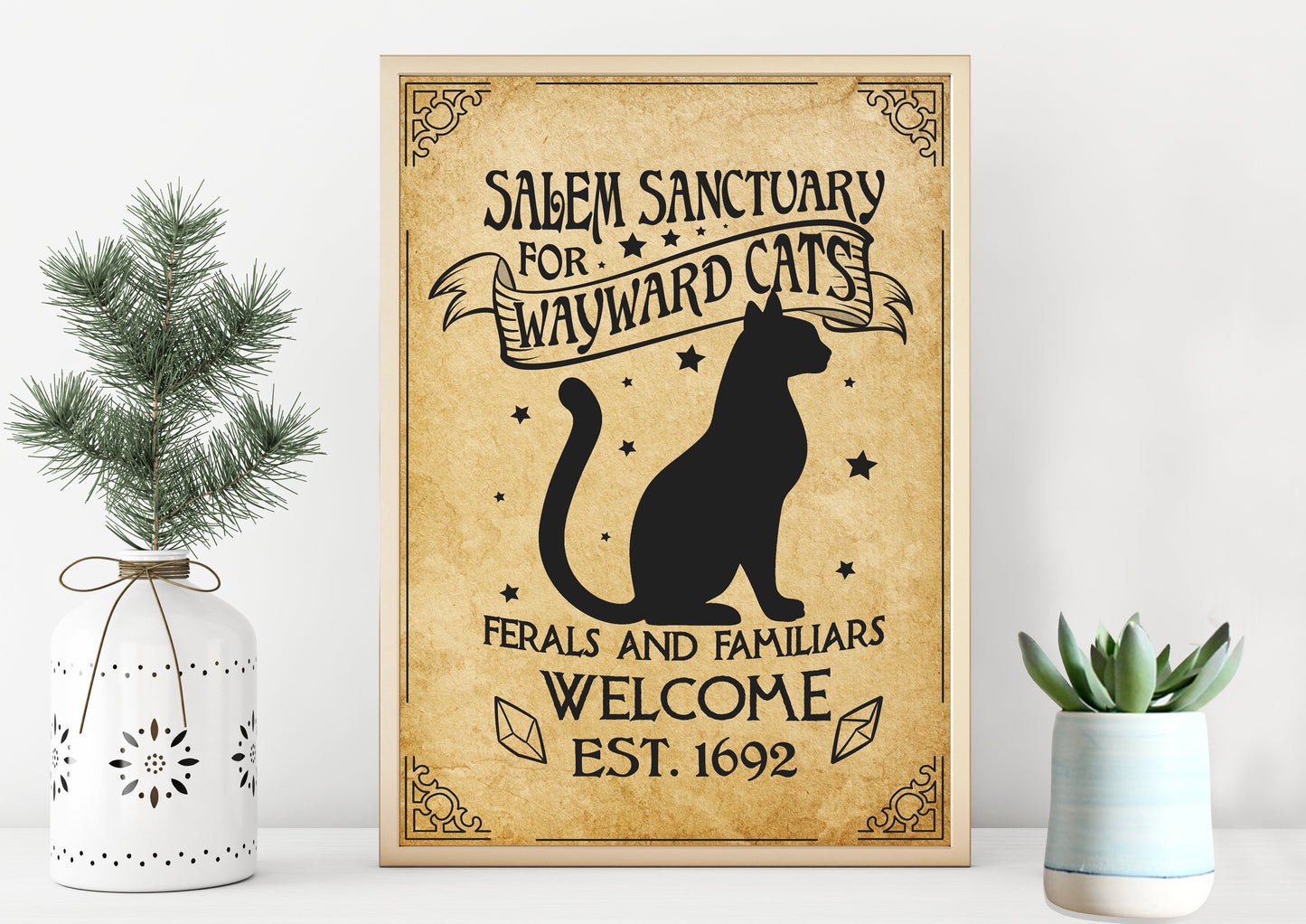 Salem Sanctuary For Wayward Cats Ferals And Familiars Welcome EST. 1692 Poster