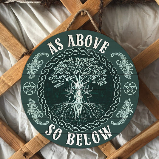 As Above So Below Tree Of Life Wood Sign