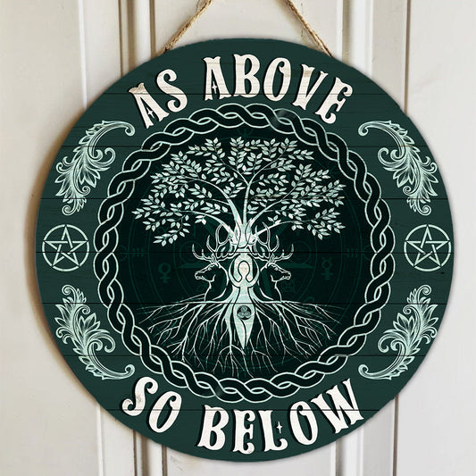 As Above So Below Tree Of Life Wood Sign