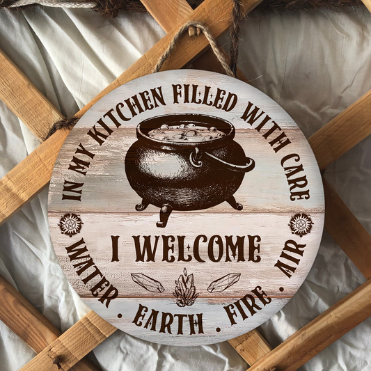 In My Kitchen Witch Wood Sign