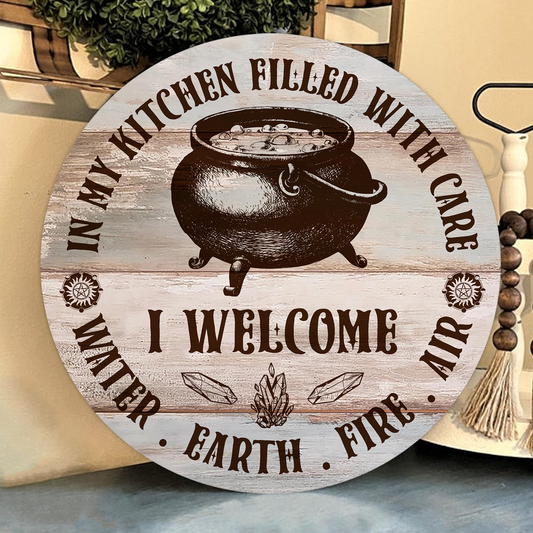 In My Kitchen Witch Wood Sign