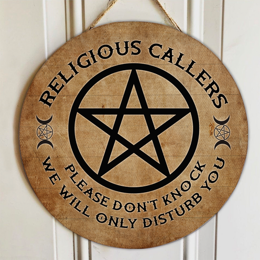 Religious Callers Door Sign