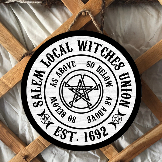 Local Witches Union Wood Sign