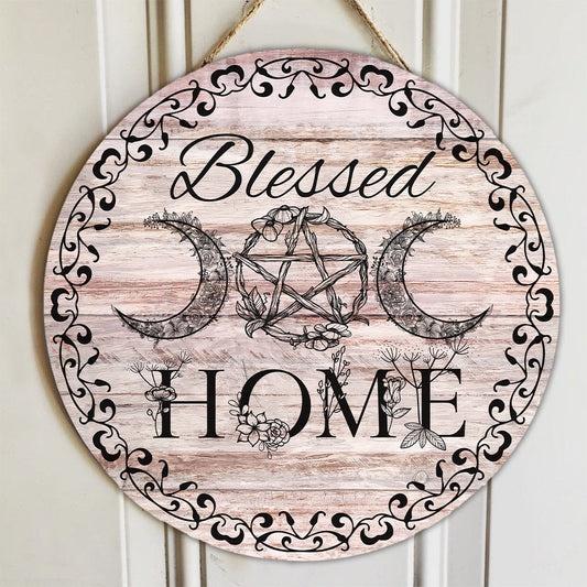 Blessed Home Wood Sign