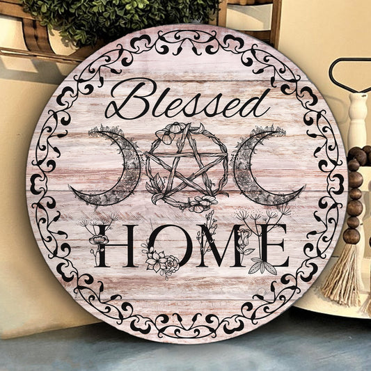 Blessed Home Wood Sign