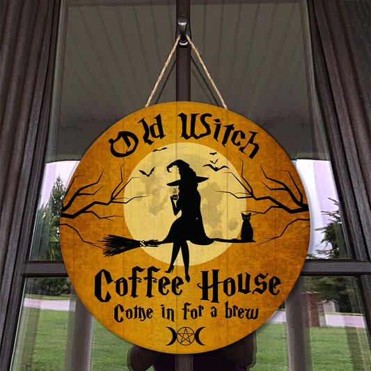 Old Witch Coffee House Wood sign