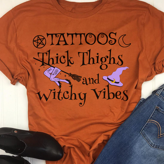 Tattoo Thick Thighs Witch Shirt