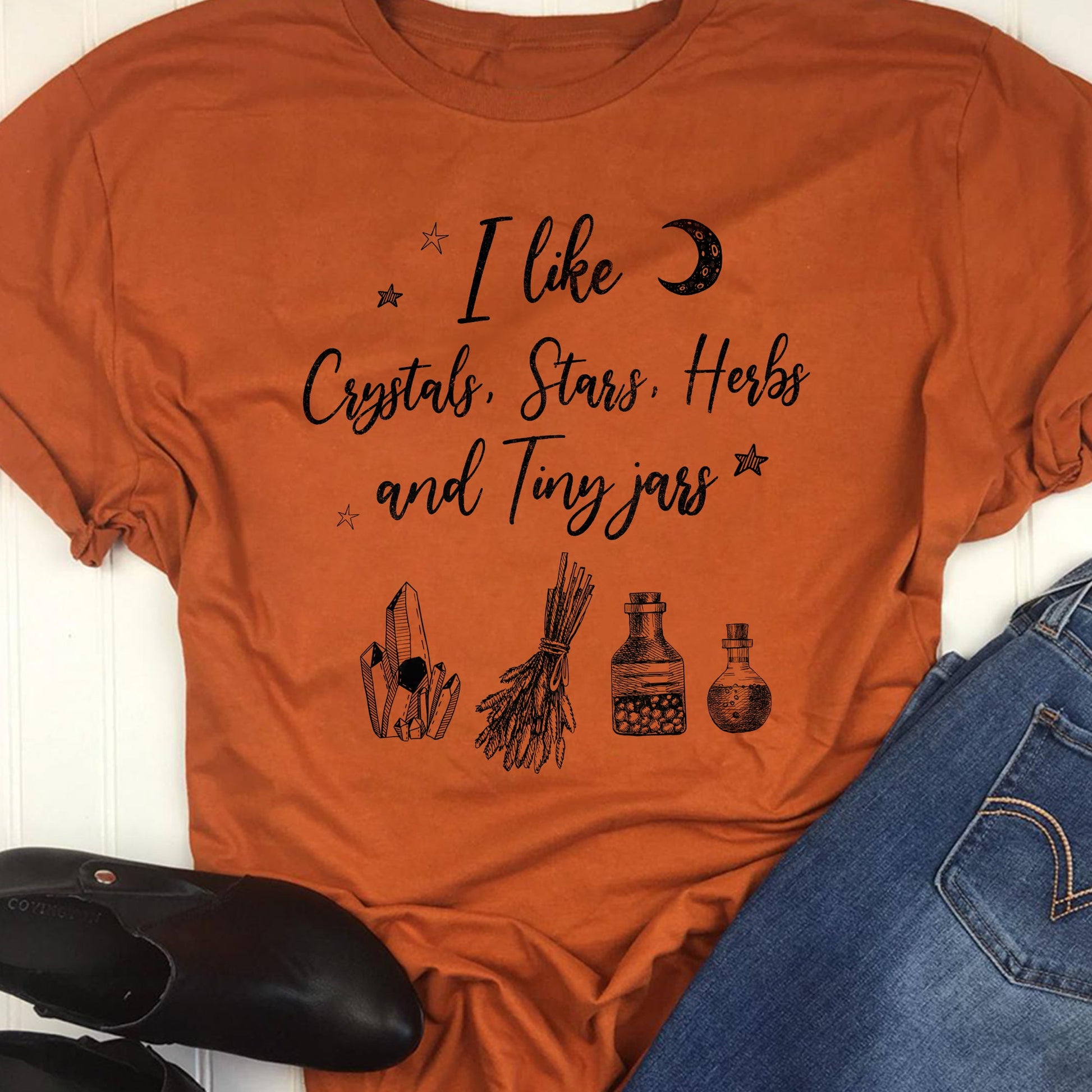 Crystals Stars Herbs Witch Shirt