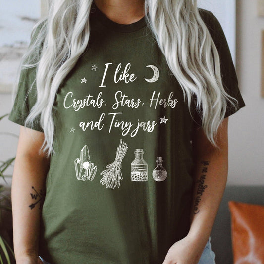 Crystals Stars Herbs Witch Shirt