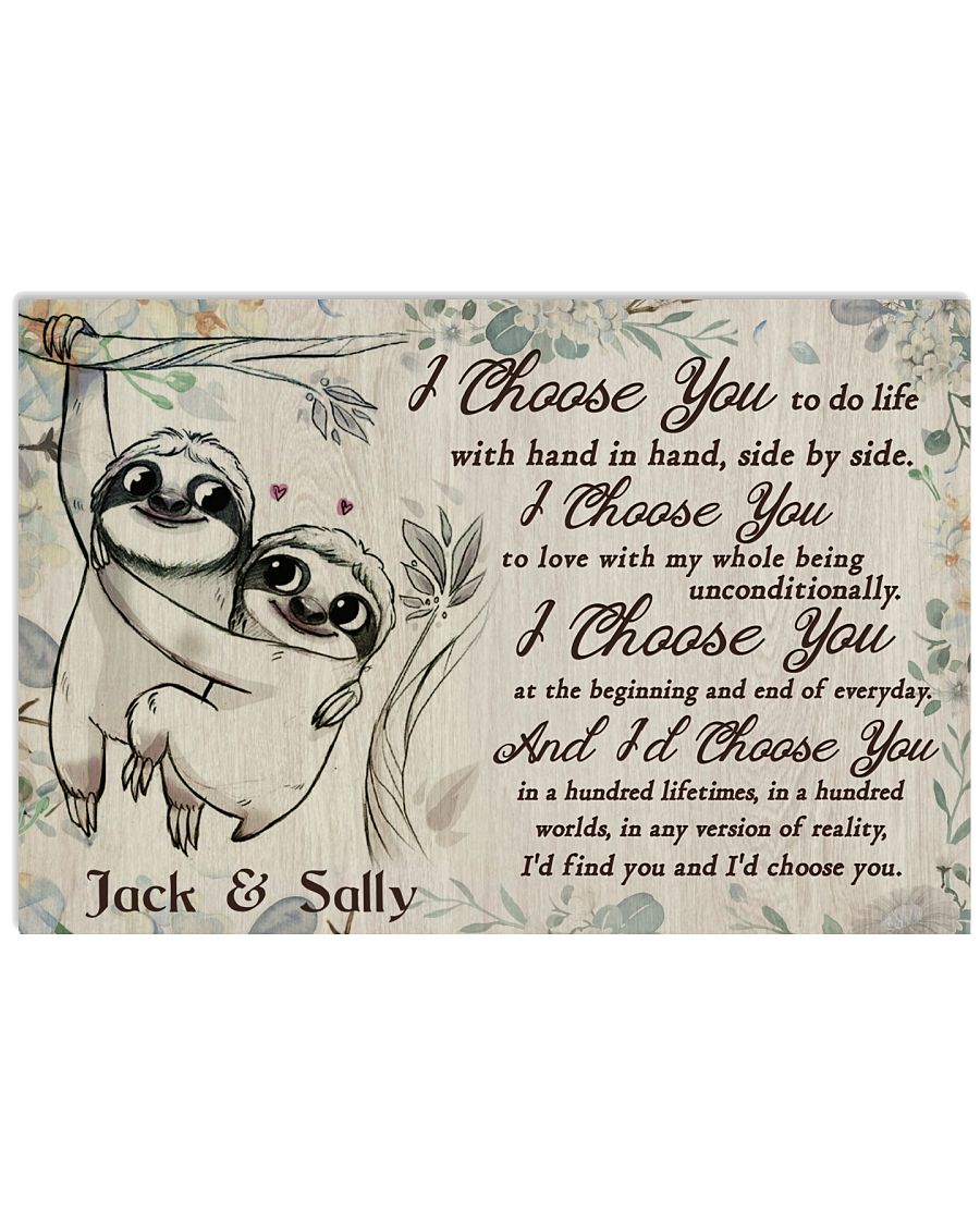 Personalized Sloth Couple I Choose You-7544