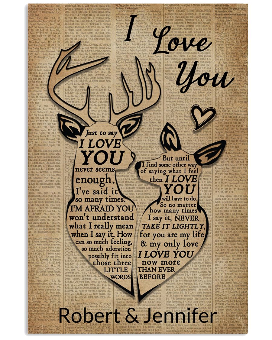 Personalized Deer Couple I Love You Just To Say-5225