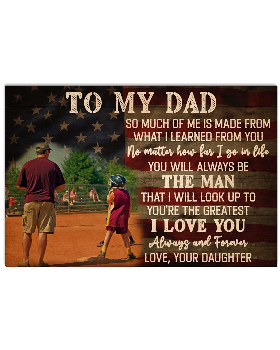 To My Dad I Love You Softball Gift-1710