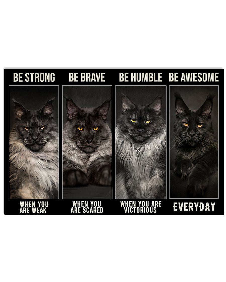 Maine Coon Cat Be Strong pt lqt pml-3001