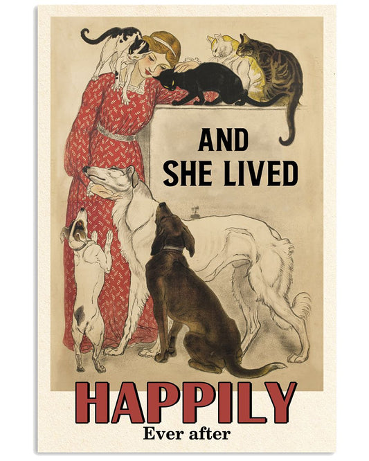 Dog Cat Girl Lived Happily-9956