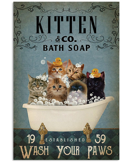 Vintage Bath Soap Cats-4787