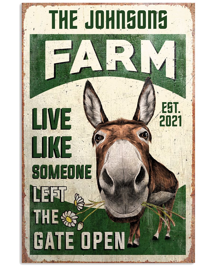 Personalized Farm Donkey Live Like-7256