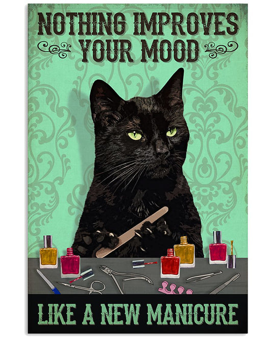 Nail Technician Black Cat Improves Your Mood-7034