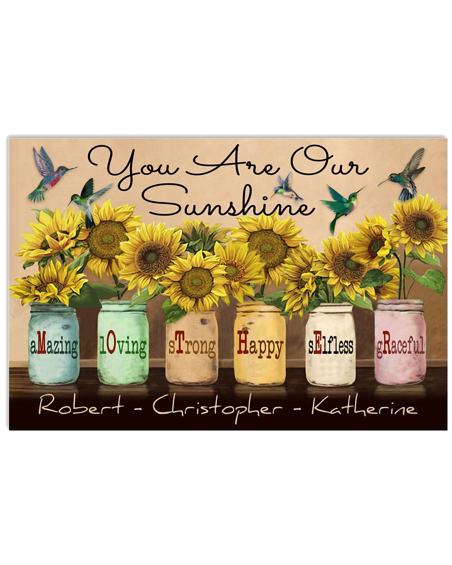 Personalized Hummingbird Sunflower Mother-3458