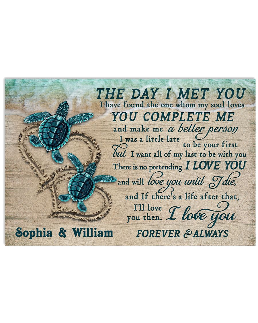 Personalized Sea Turtle The Day I Met You-8458