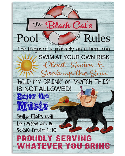 Black Cat Pool Rule-7183