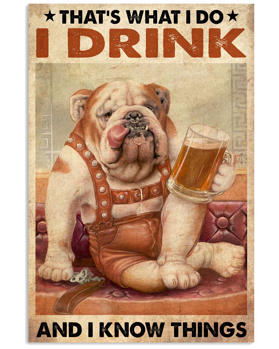 Bulldog That's What I Do I Drink-5638