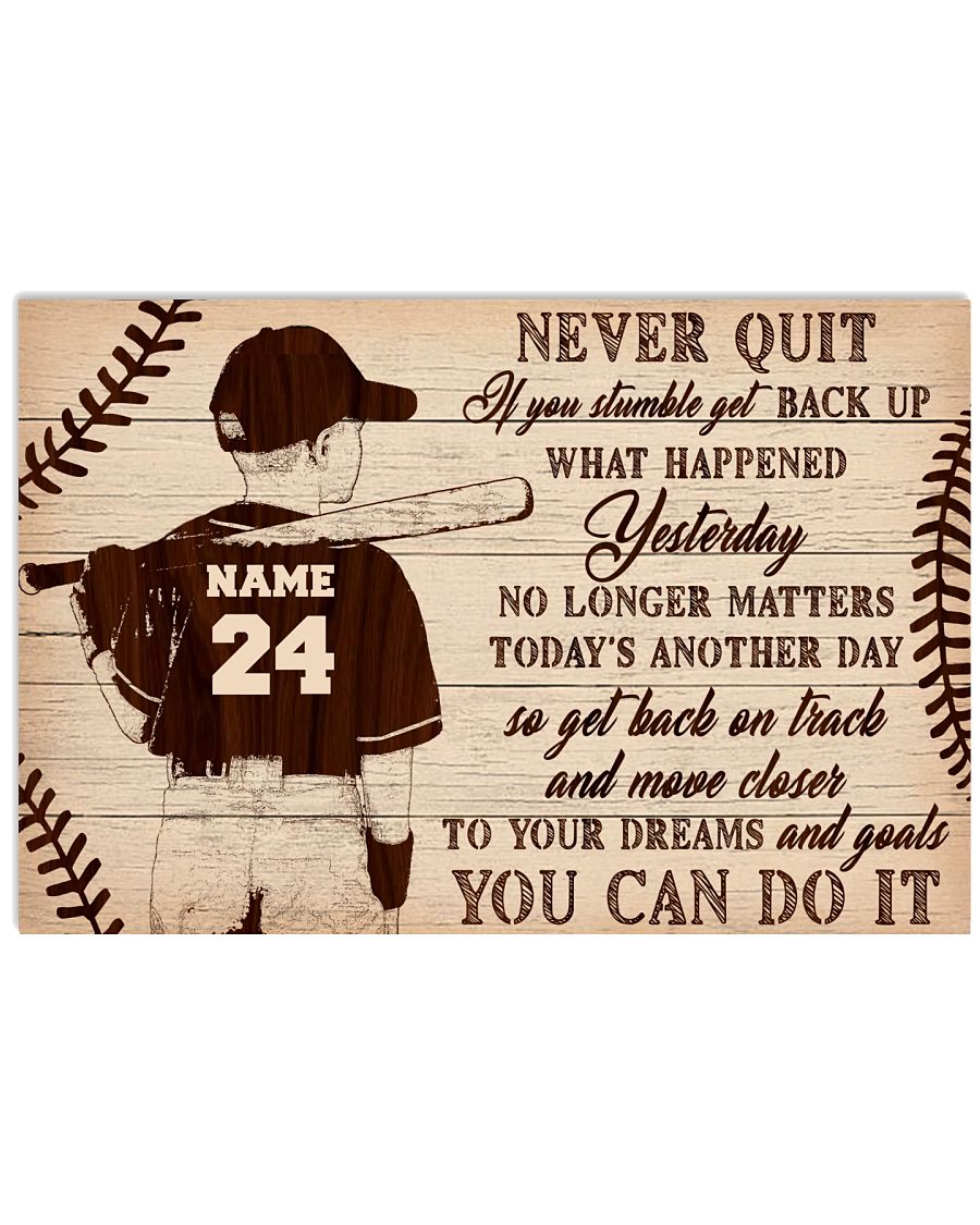 Never Quit You Can Do It Baseball GM2-1511-2045